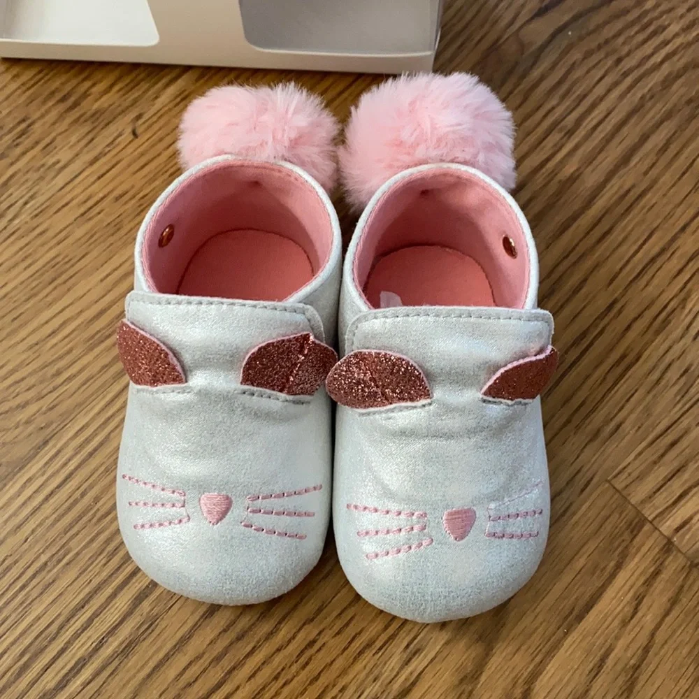 Pom pom mouse baby girl bootie